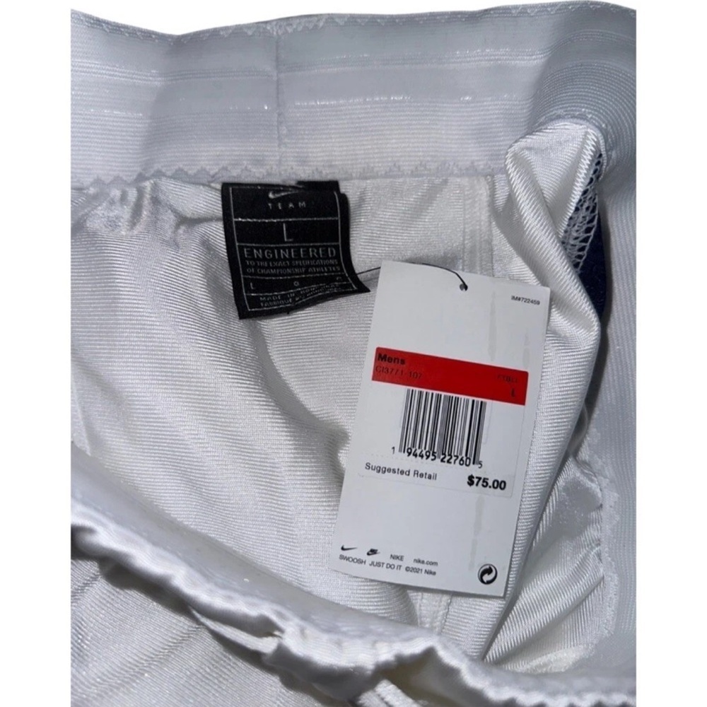 NWT Nike Football Pants Pads w/Belt Mens Size Large L White CI3771-107 Mesh NEW! - Picture 3 of 3